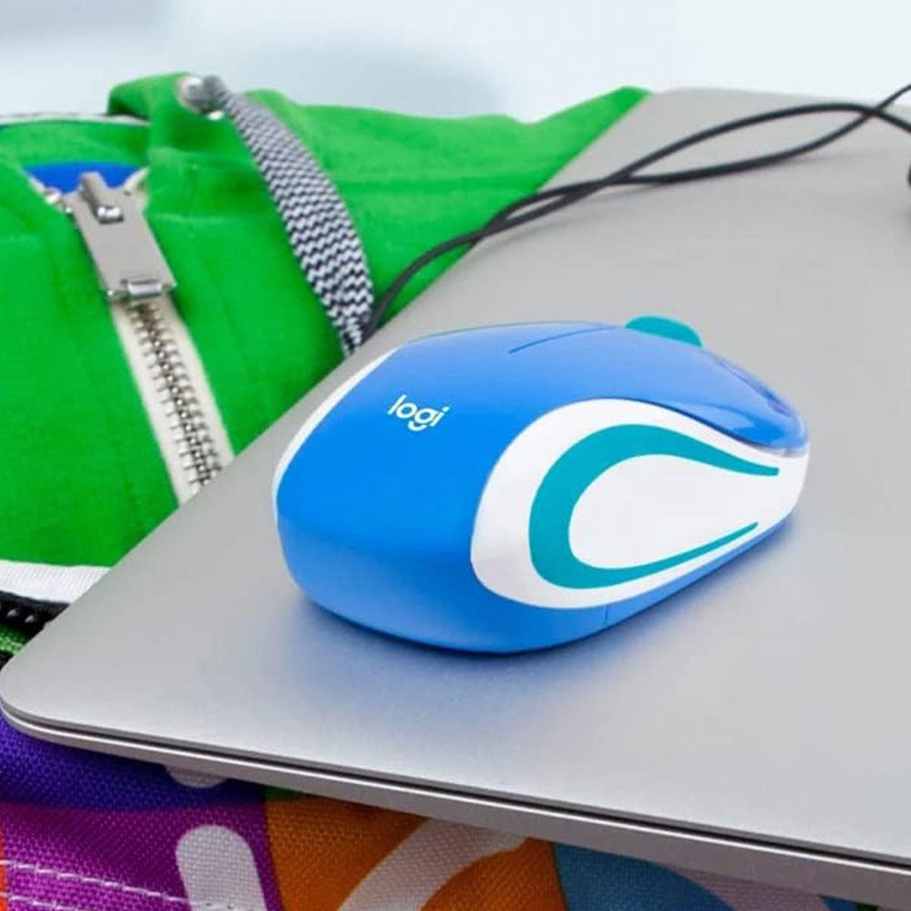 Logitech M187 Wireless Blue Mini Mouse